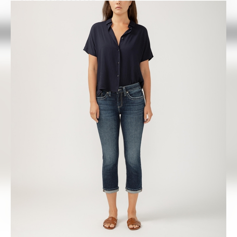Silver Jeans Suki Midrise Crop Size 26